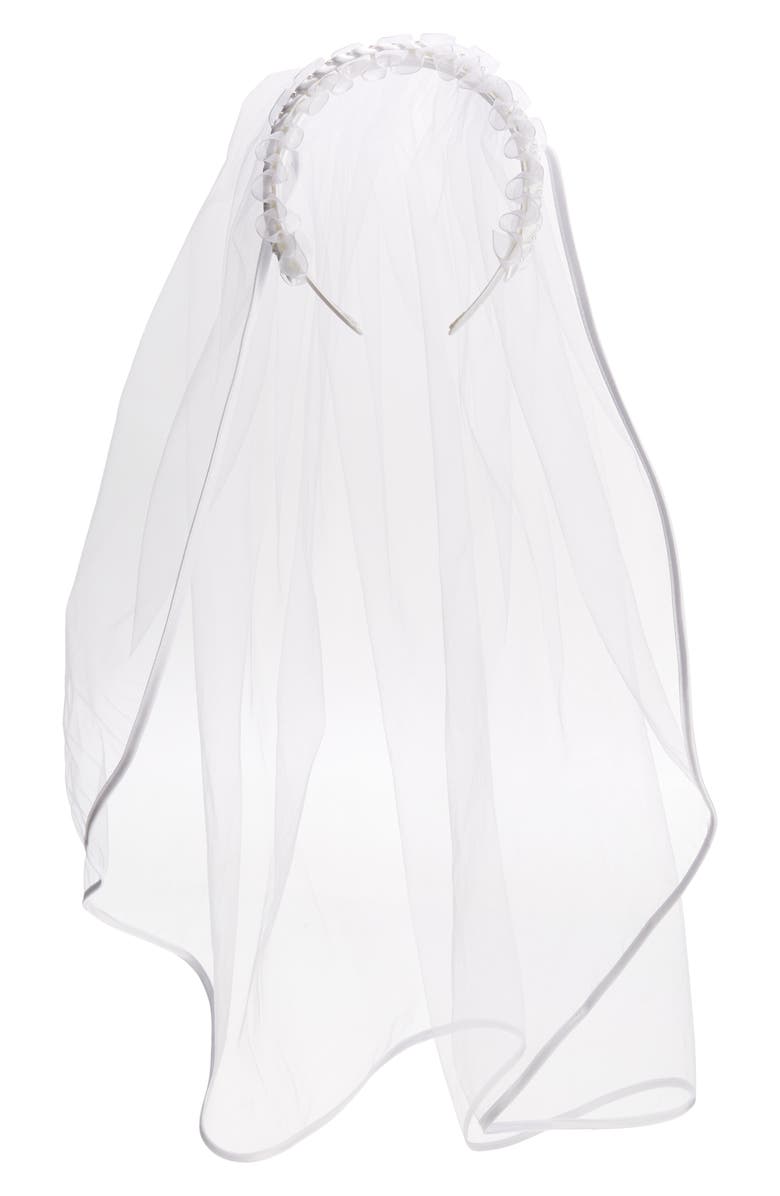 BLUSH by Us Angels First Communion Tulle Headband Veil, Alternate, color,