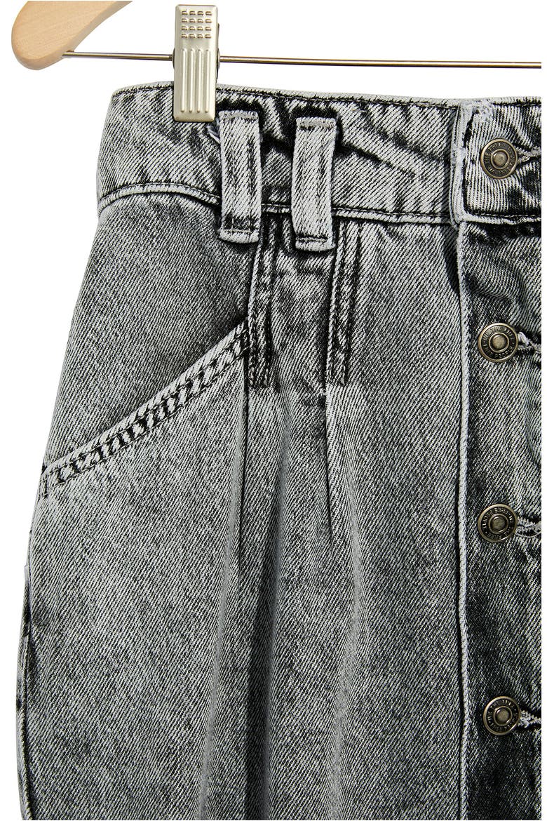 Sidney Denim Midi Skirt, Alternate, color, BLACK ACID