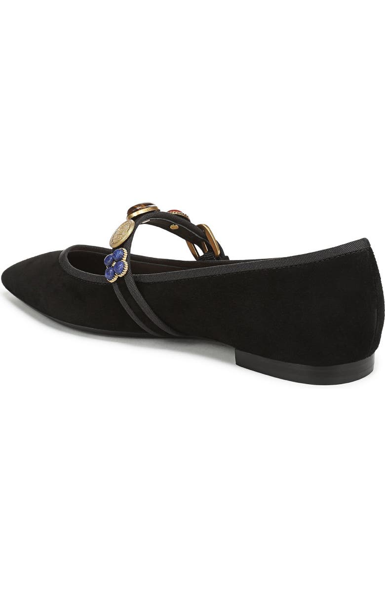 Veronica Beard Selene Charms Pointed Toe Flat, Alternate, color, Black