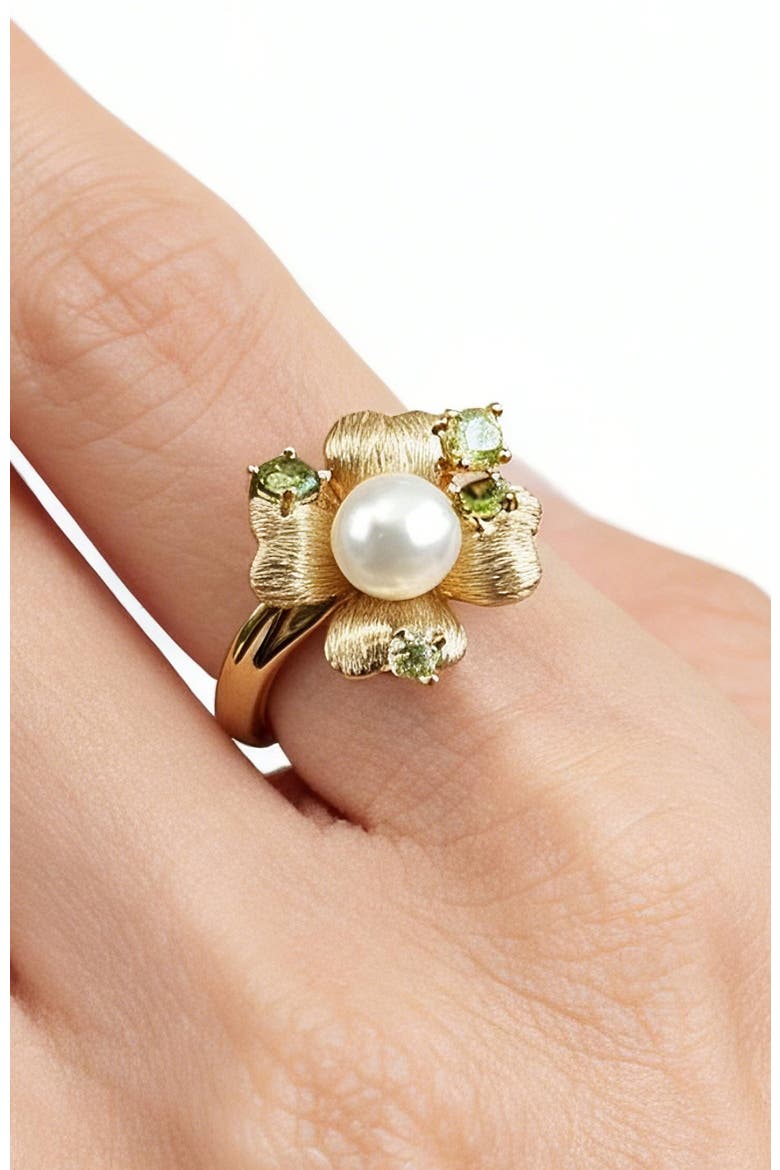 Garden Blossom Ring, Alternate, color, Gold