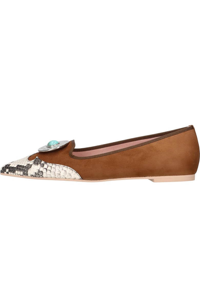 Pretty Ballerinas Cowboy Pointed Toe Loafer, Main, color, Brown