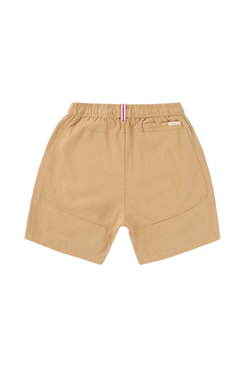 Traveller's Linen Shorts Mens, Alternate, color, Khaki