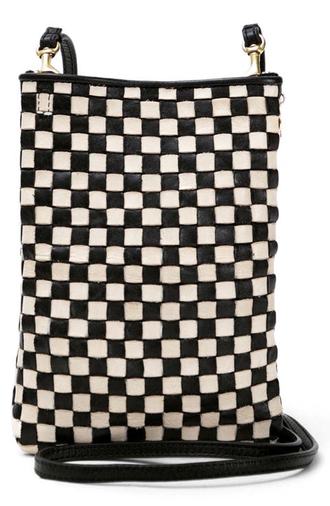 Poche Woven Leather Crossbody Bag