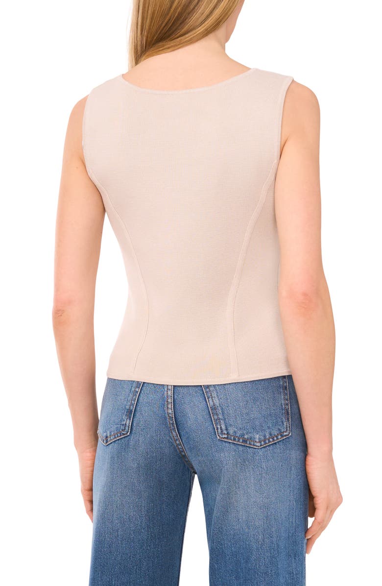 Halogen<sup>®</sup> Square Neck Corset Sweater Tank, Alternate, color, Flaxen Taupe
