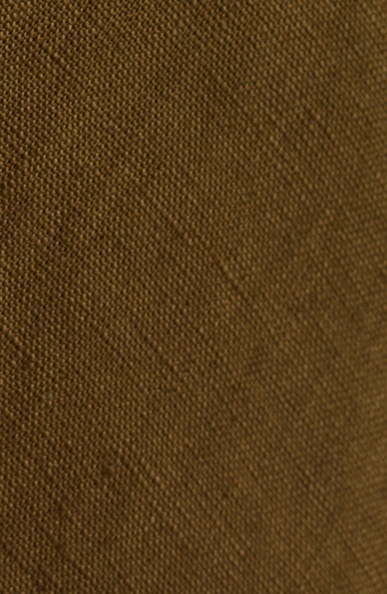 Reformation Gale High Waist Linen Pants, Alternate, color, Dark Olive