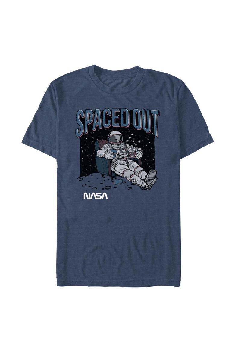 Men's NASA Spaced Out Astronaut  Graphic T-Shirt, Main, color, Navy Blue Heather
