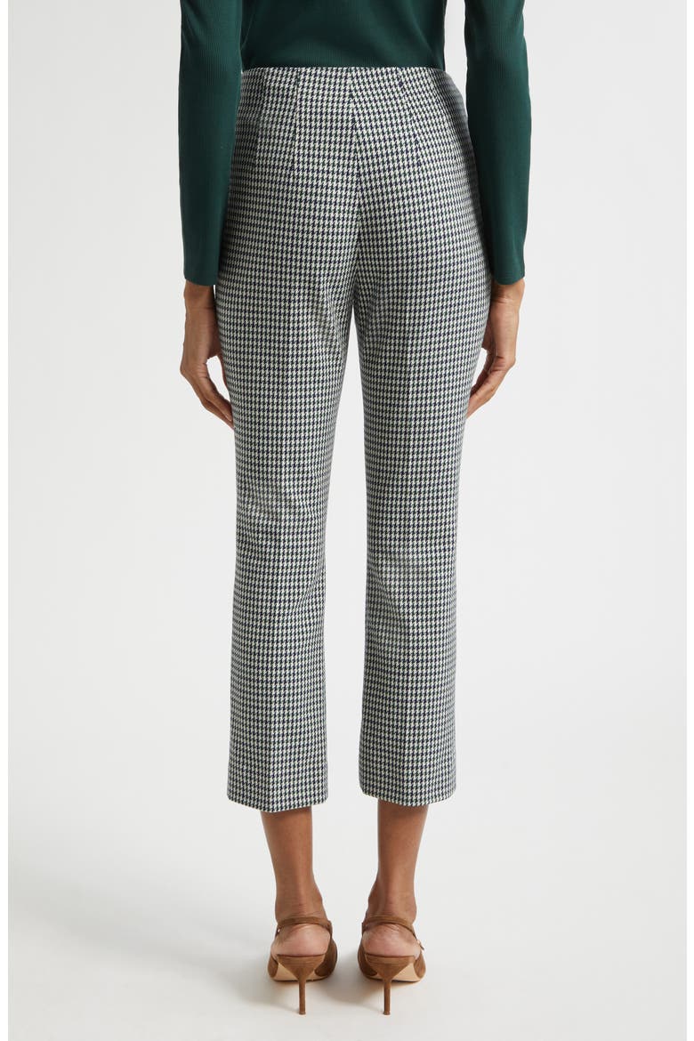 Kean Houndstooth Check Crop Pants, Alternate, color, NAVY/ DARK PINE MULTI