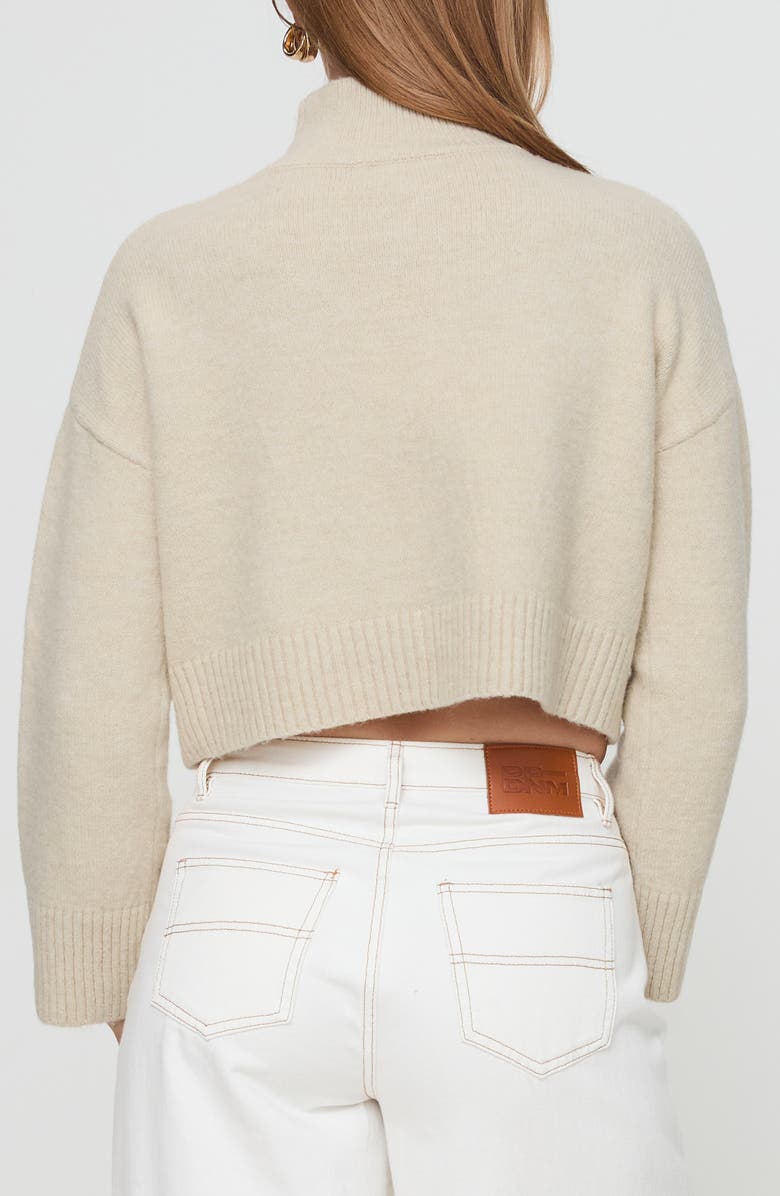 Princess Polly Carrie Jane Mock Neck Wool Blend Crop Sweater, Alternate, color, 