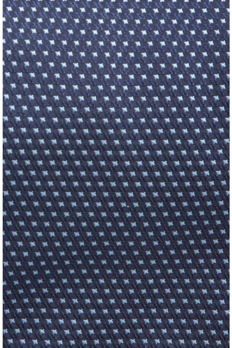 Neat Silk Tie, Alternate, color, NAVY