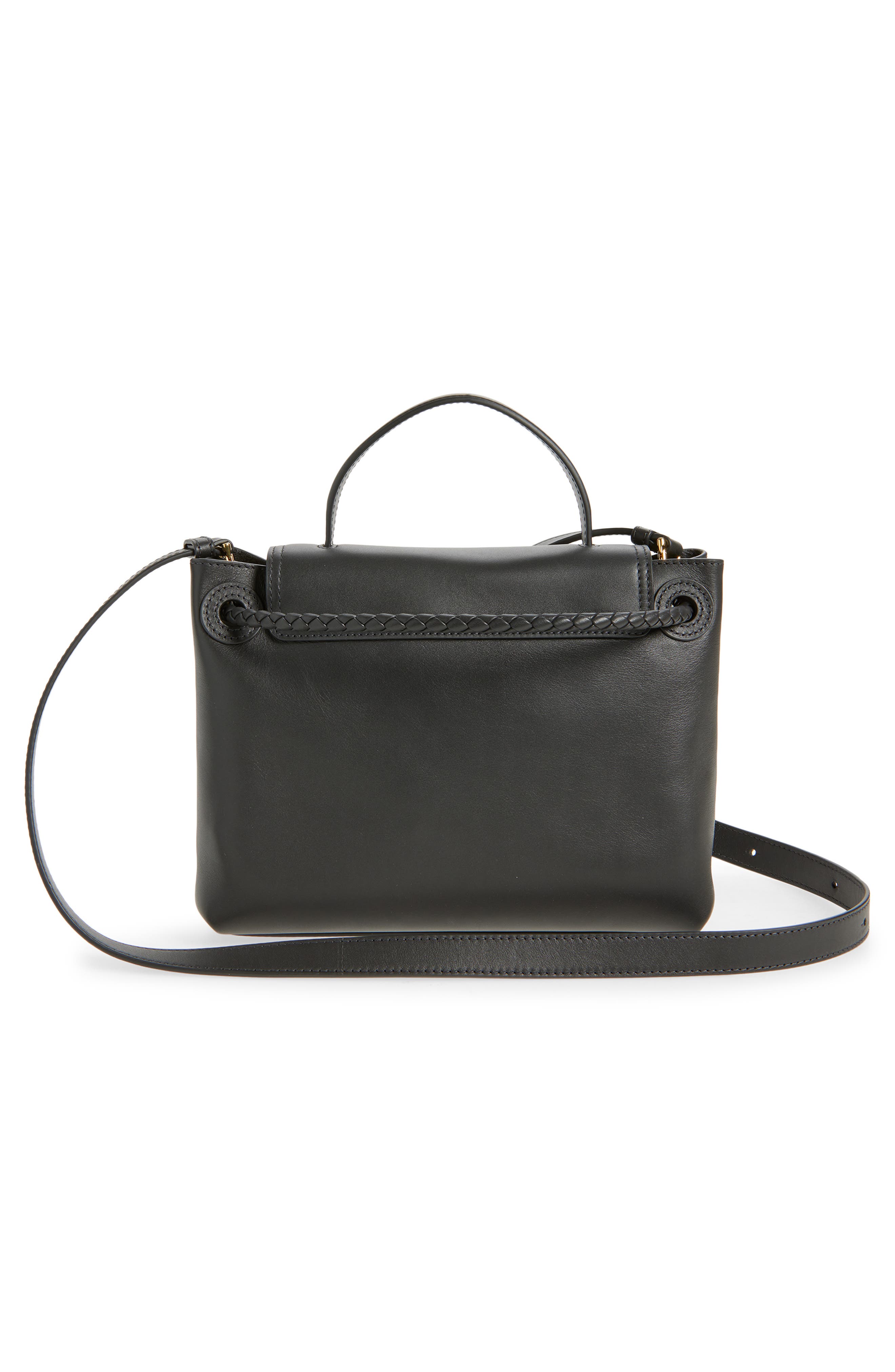 Small Ciao Ciao Knot Detail Leather Top Handle Bag, Alternate, color, 1040 GRAPHITE-M BRASS