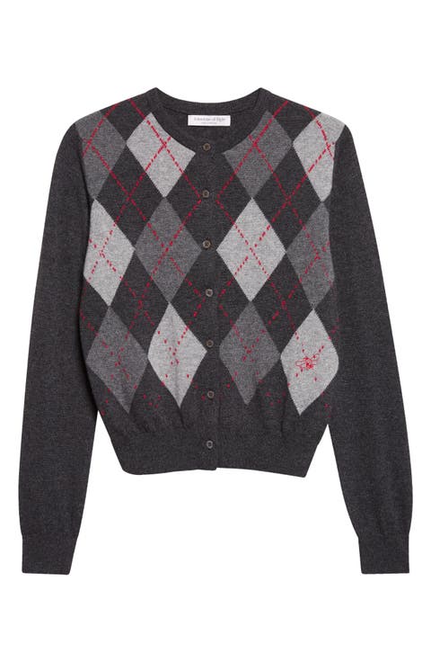 Clan Argyle Plaid Cashmere Cardigan