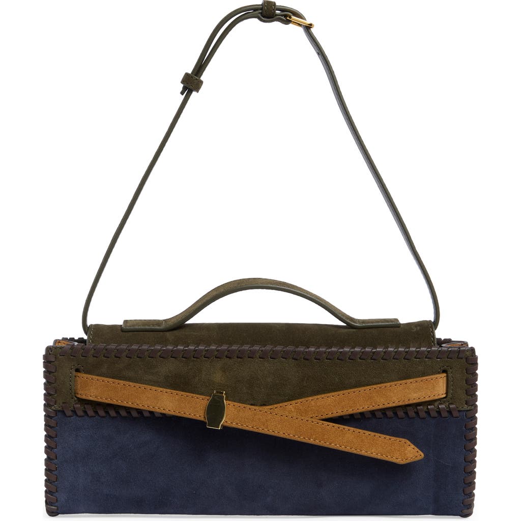 Veronica Beard Colorblock Dash Clutch in Cypress Multi at Nordstrom