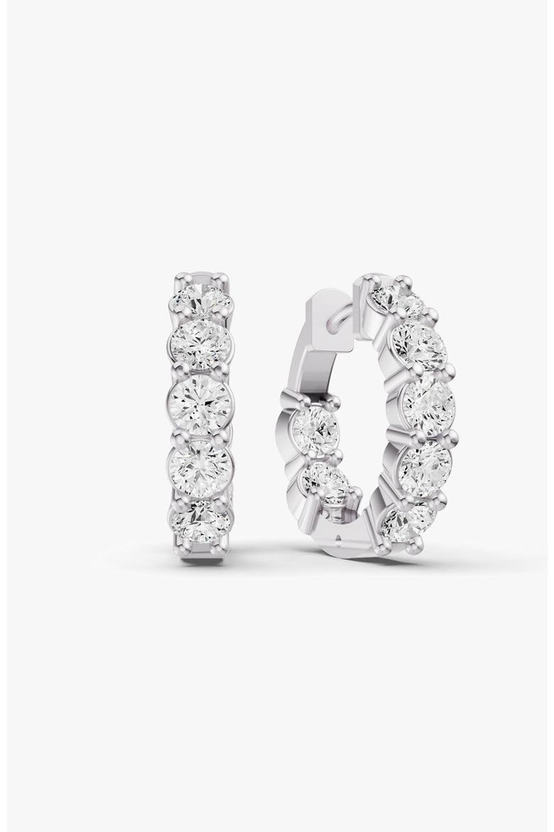 14K Gold 2.5 ct Earrings Of Sereia In & Out Diamond, Main, color, White Gold
