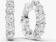 SEREIA OFFICIAL 14K Gold 2.5 ct Earrings Of Sereia In & Out Diamond