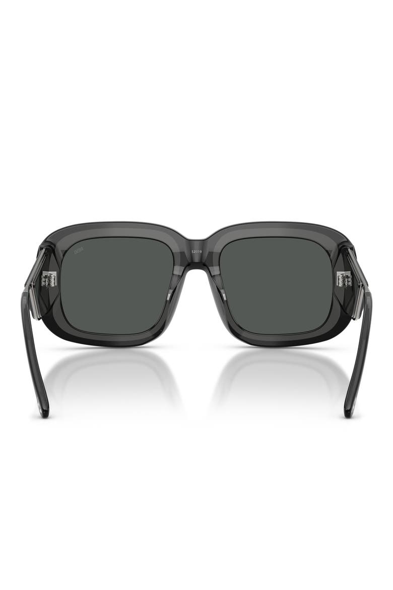 52mm Square Sunglasses, Alternate, color, BLACK TRANSPARENT GREY / GREY