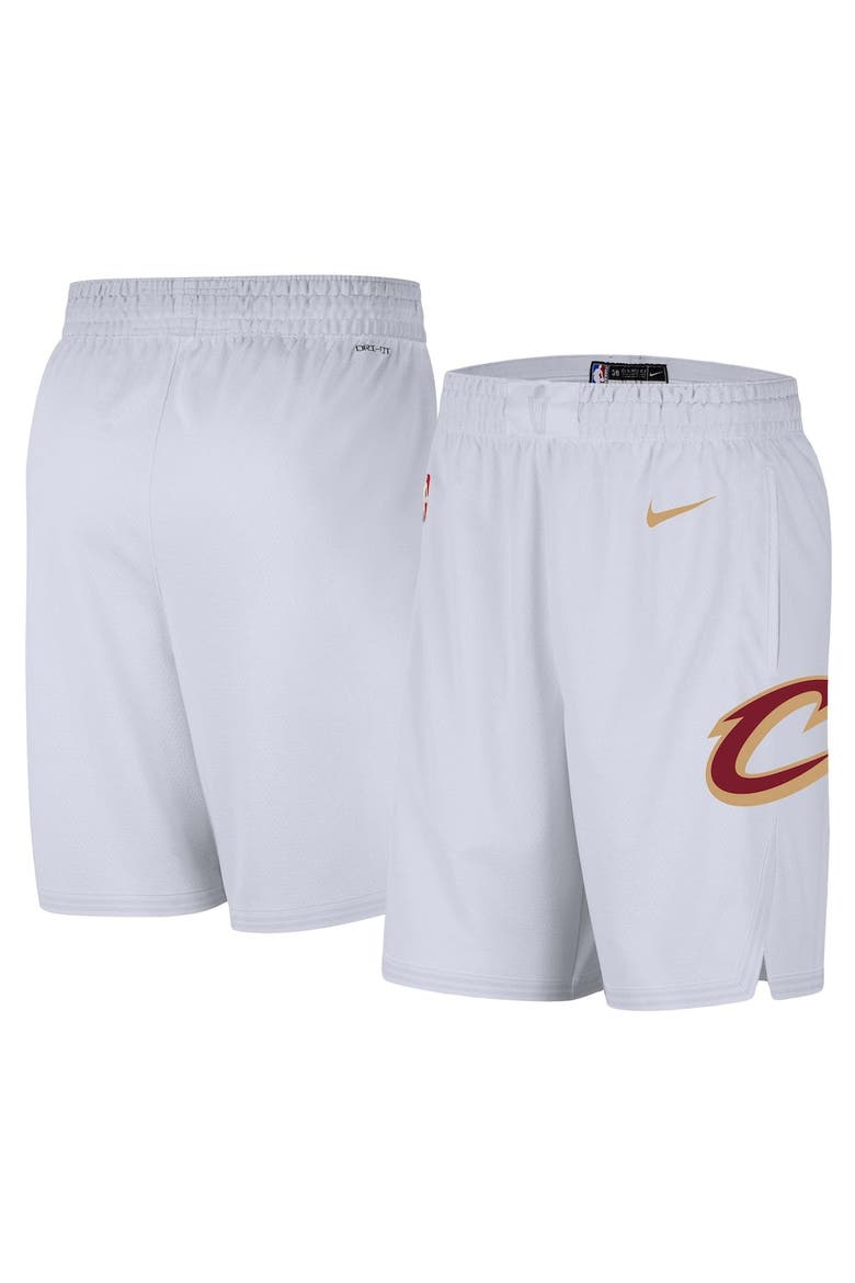 Men's Nike White 2019/20 Cleveland Cavaliers Icon Edition Swingman Shorts, Main, color, White