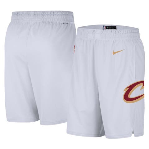 Men's Nike White 2019/20 Cleveland Cavaliers Icon Edition Swingman Shorts