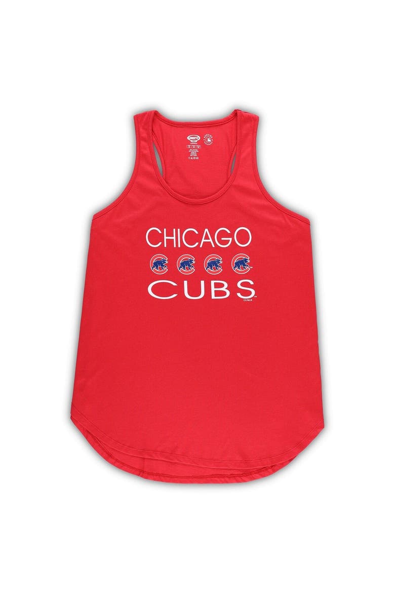 Women's Concepts Sport Red/Royal Chicago Cubs Plus Size Meter Tank Top & Pants Sleep Set, Alternate, color, Red