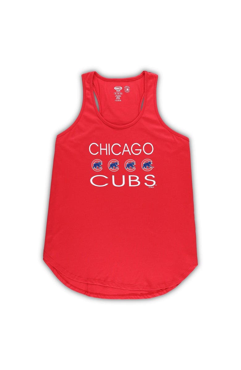 CONCEPTS SPORT Women's Concepts Sport Red/Royal Chicago Cubs Plus Size Meter Tank Top & Pants Sleep Set, Alternate, color, Red