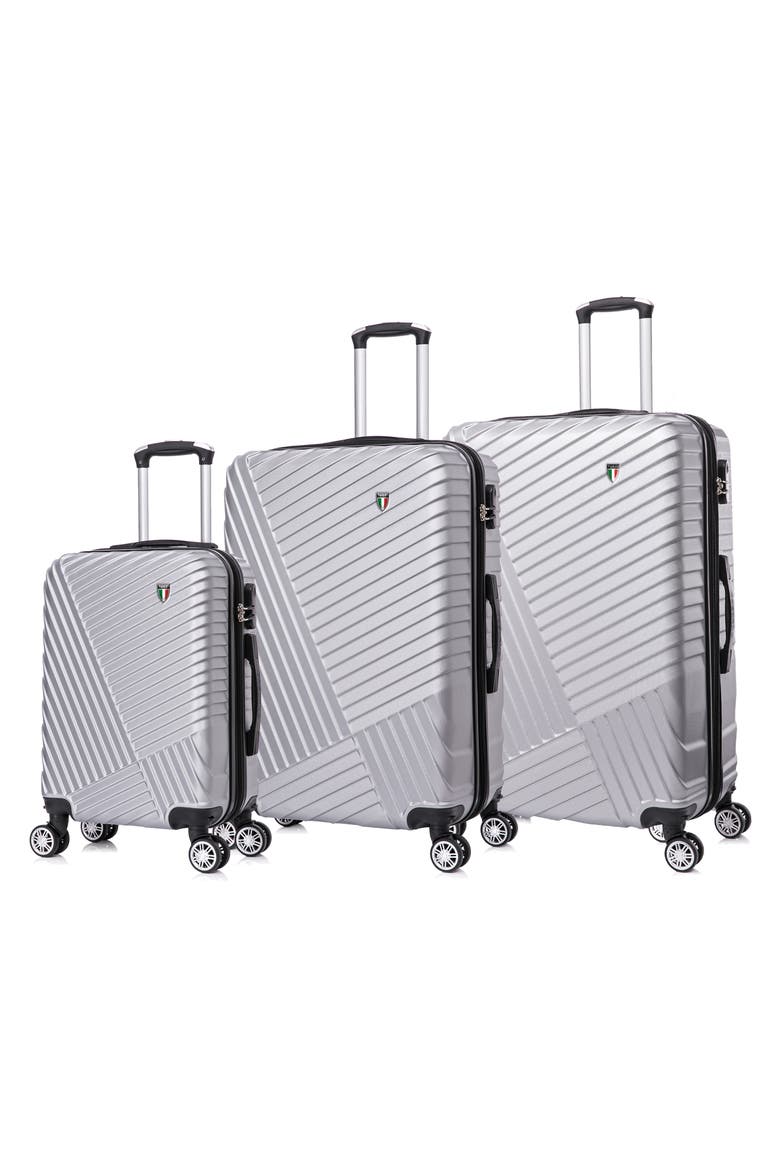 Volaro Hardshell 3-Piece Spinner Luggage Set, Main, color, SILVER