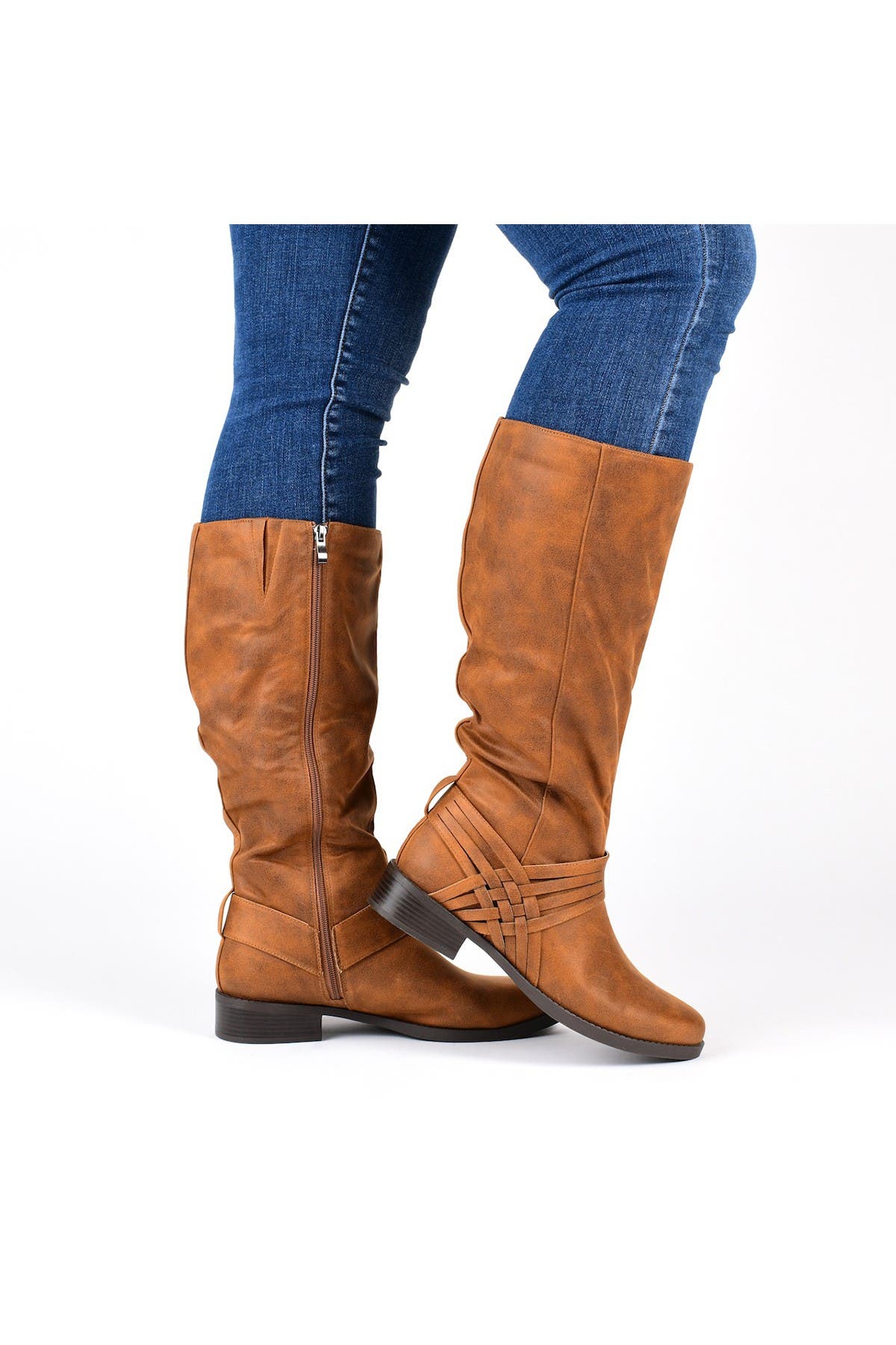 Journee Collection Meg Boot - Wide Calf, Alternate, color, Stone