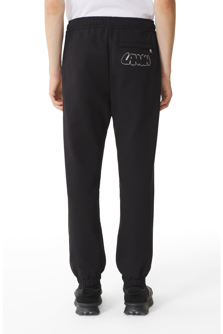 Black Modern Curb Jogging Pants, Alternate, color, Black