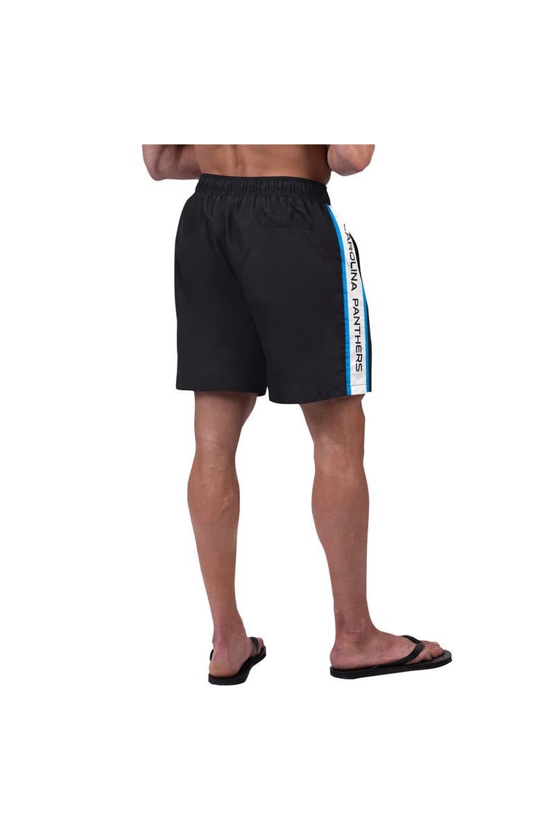 G-III SPORTS BY CARL BANKS Men's G-III Sports by Carl Banks Black Carolina Panthers Streamline Volley Swim Shorts, Alternate, color, Black
