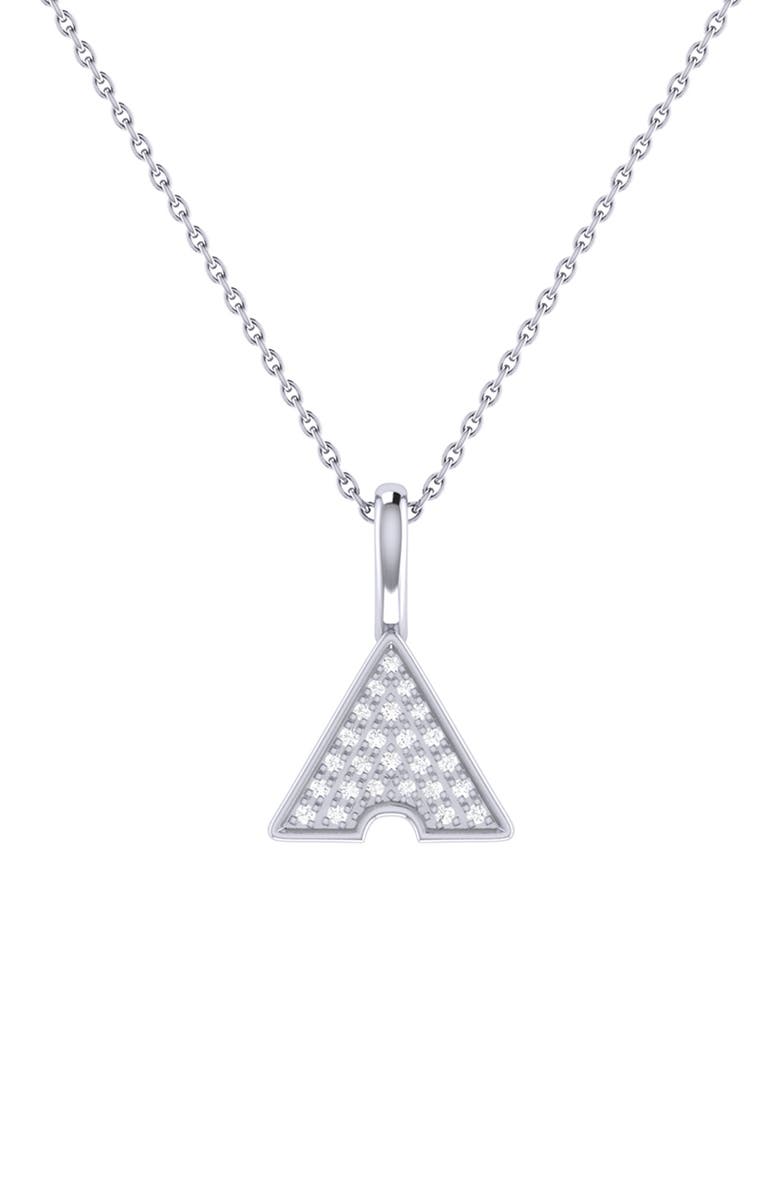 LuvMyJewelry Skyscraper Diamond Pendant Necklace, Main, color, Silver