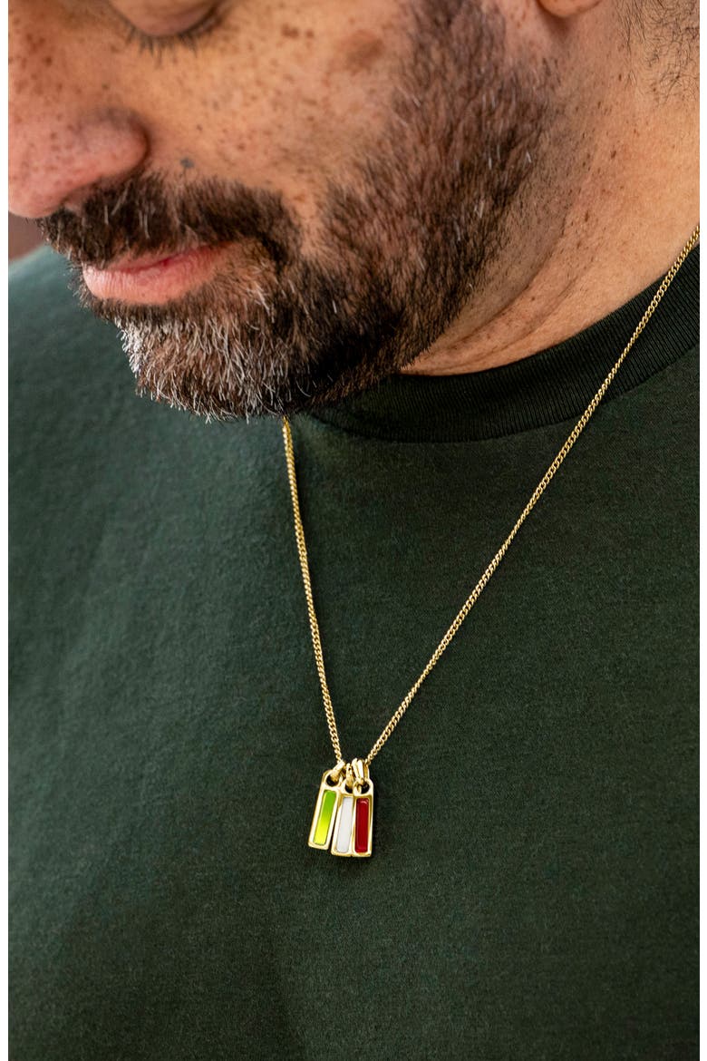 Men's Birthstone Pendant Necklace, Alternate, color, GOLD - NOVEMBER