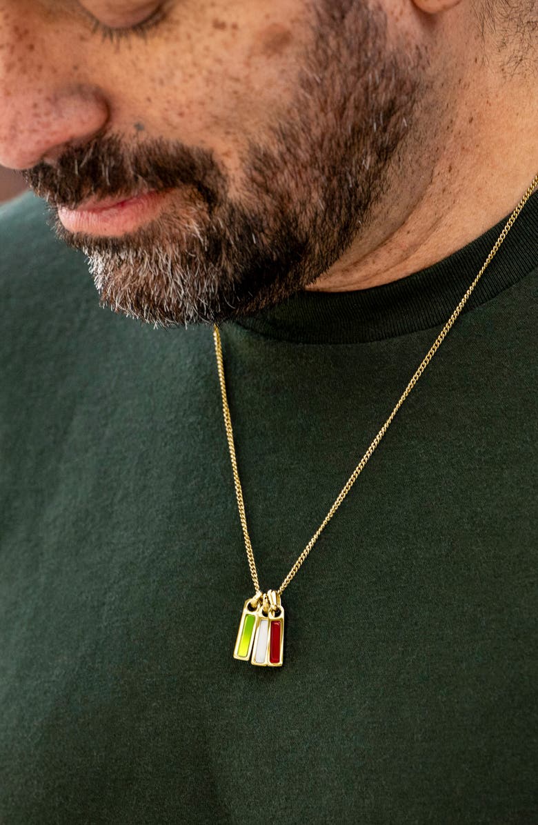 Vincero Men's Birthstone Pendant Necklace, Alternate, color, Gold - February