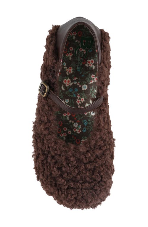 Bc Footwear Metro Faux Shearling Flat In Brown