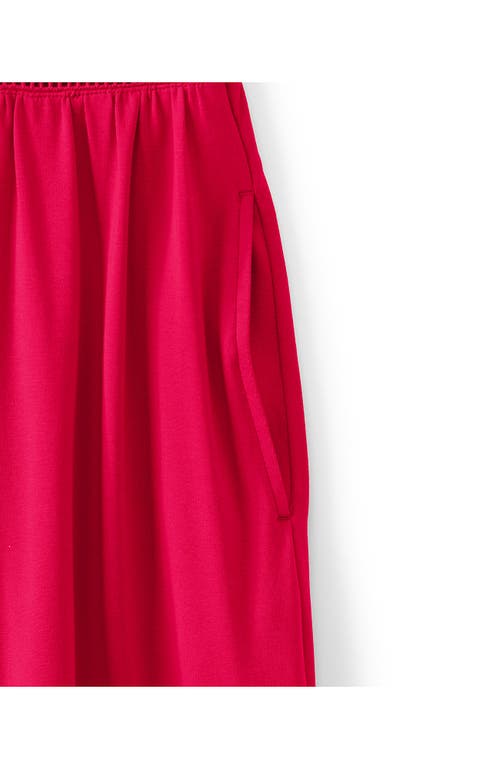 LANDS' END LANDS' END COTTON MODAL EMBELLISHED TRIM MAXI DRESS 