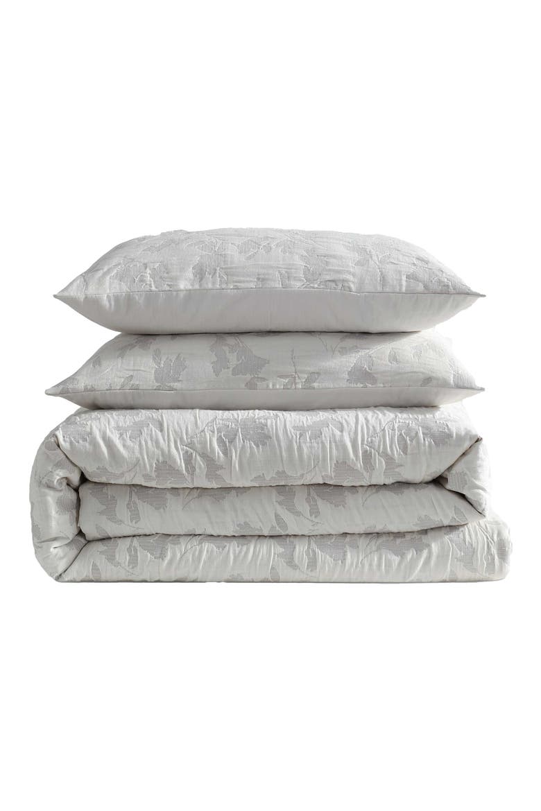 Cascade Duvet Cover & Shams Set, Main, color, LIGHT GREY
