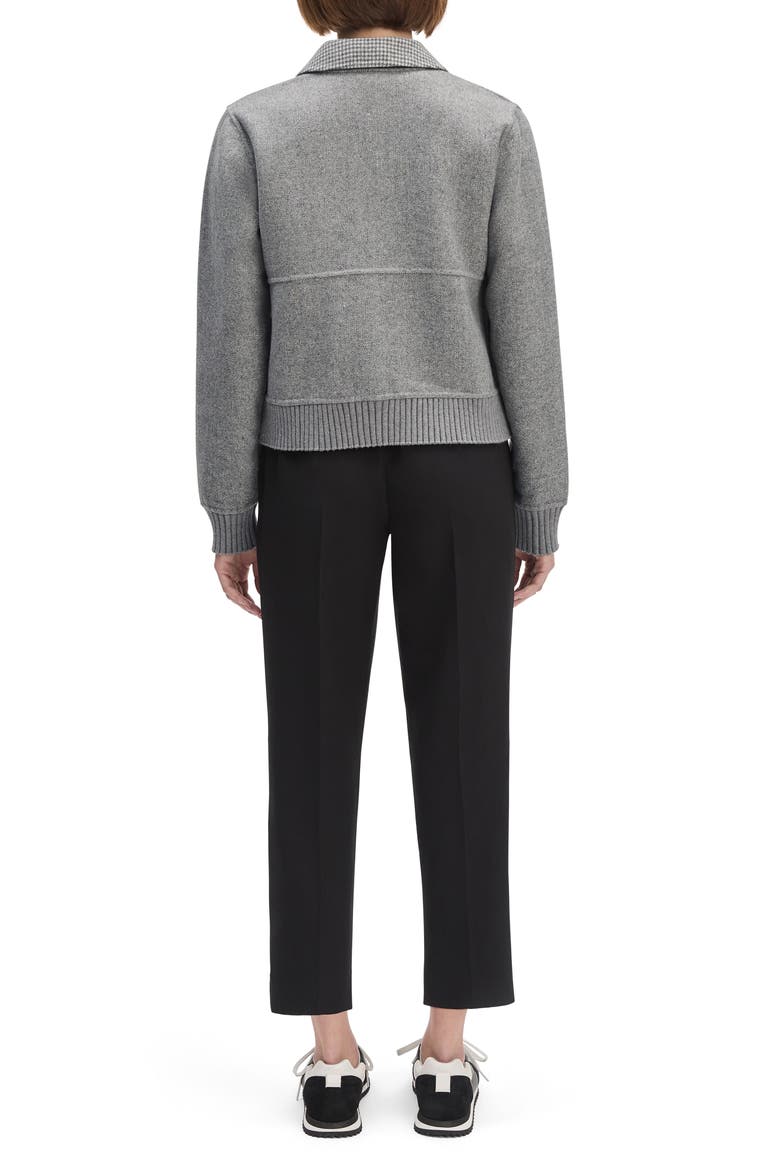 The City Wool Blend Bomber Jacket, Alternate, color, GREY/ GREY HOUNDSTOOTH
