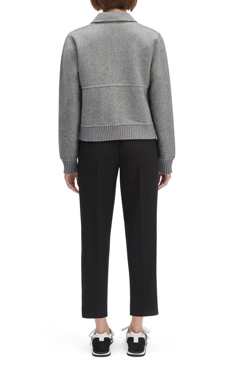 Favorite Daughter The City Wool Blend Bomber Jacket, Alternate, color, Grey/ Grey Houndstooth