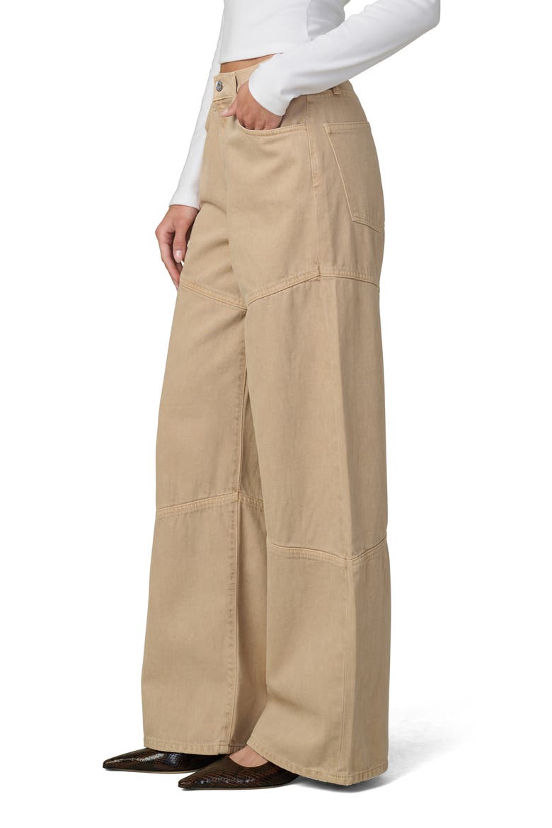 The Harlowe Seamed High Waist Wide Leg Jeans, Alternate, color, TIGERS EYE
