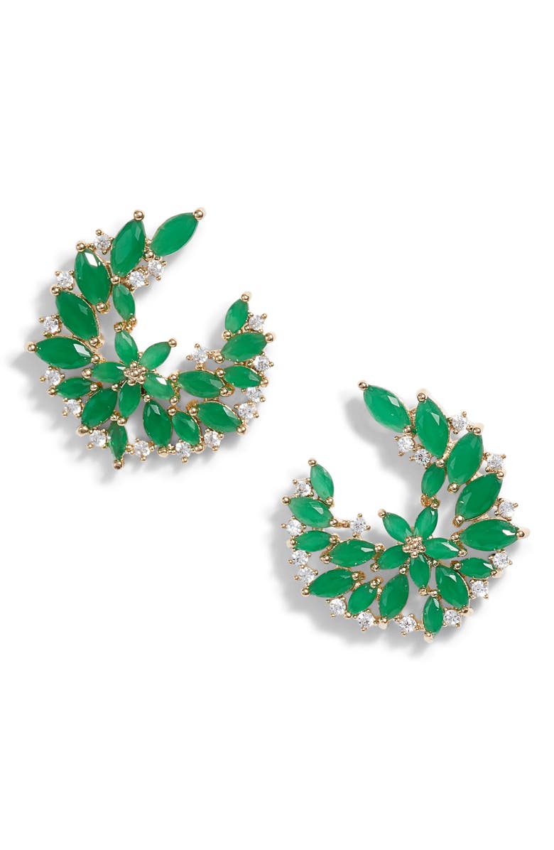 Serefina Floral Cubic Zirconia Earrings, Main, color, 