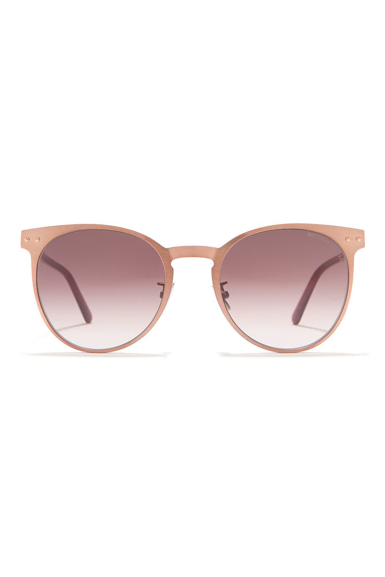 54mm Round Sunglasses, Main, color, RED PINK BROWN