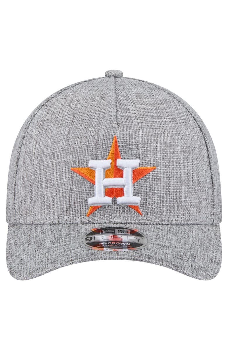 New Era Men's New Era Gray Houston Astros Cotton Weave M-Crown A-Frame 9FORTY Adjustable Hat, Alternate, color, Gray