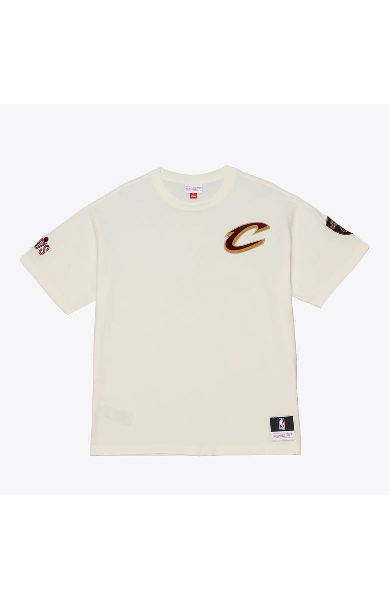 Mitchell & Ness Men's Mitchell & Ness Cream Cleveland Cavaliers Hardwood Classics Chainstitch Premium T-Shirt, Main, color, Cream