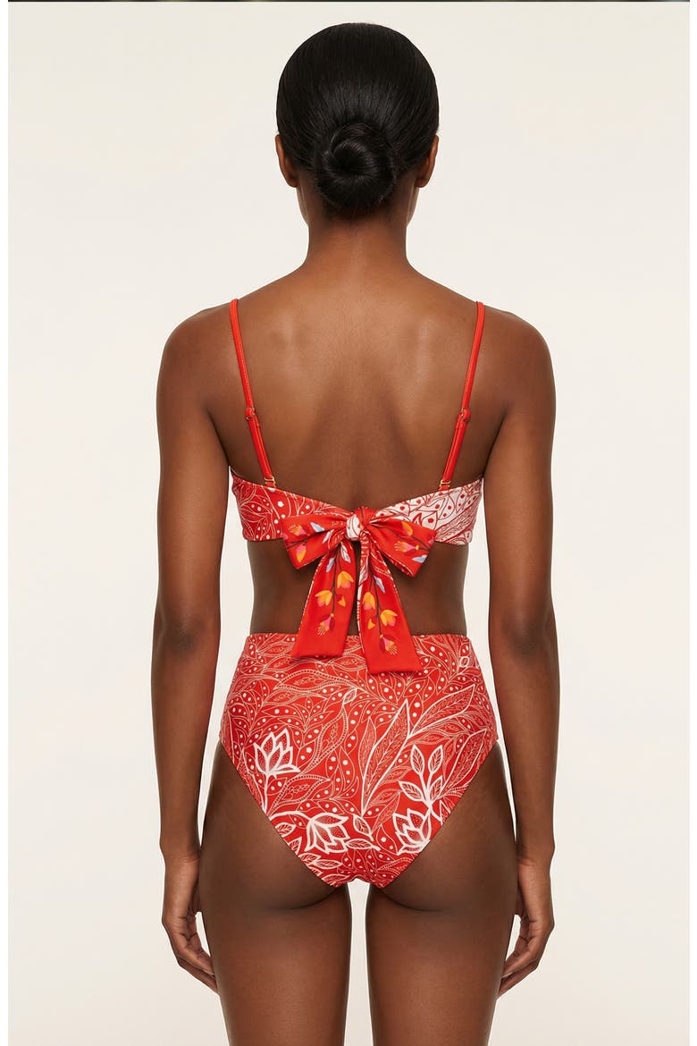 Scarlet Bloom Reversible Bikini Bottom, Alternate, color, Red