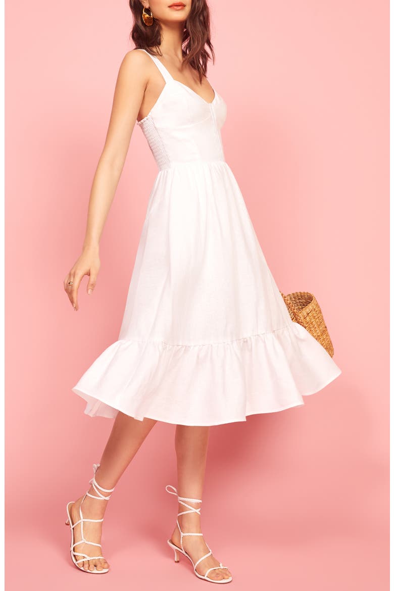 Dolci Floral Sundress, Alternate, color, WHITE