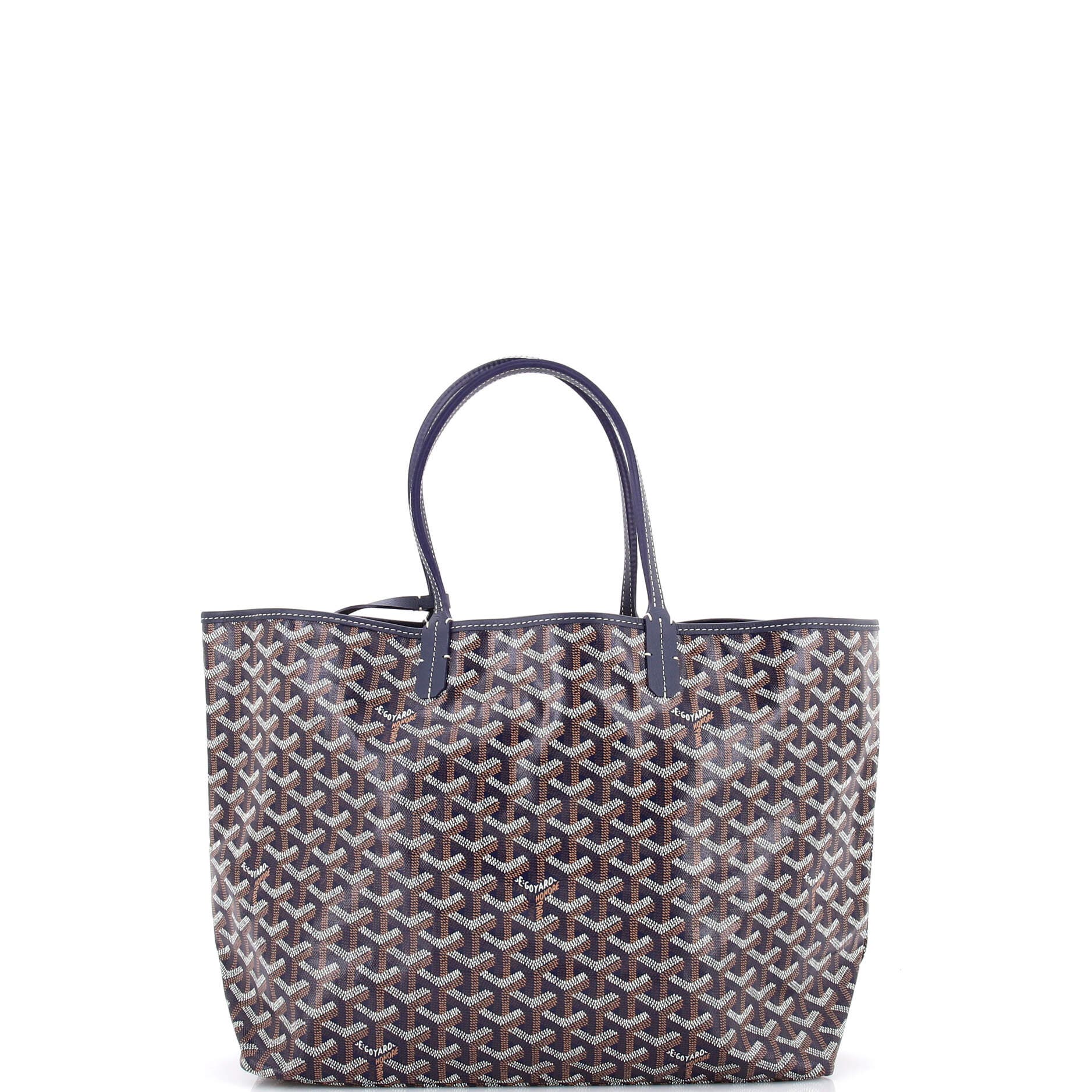 Pre-Owned Goyard Saint Louis Tote Coated Canvas PM, Main, color, Blue
