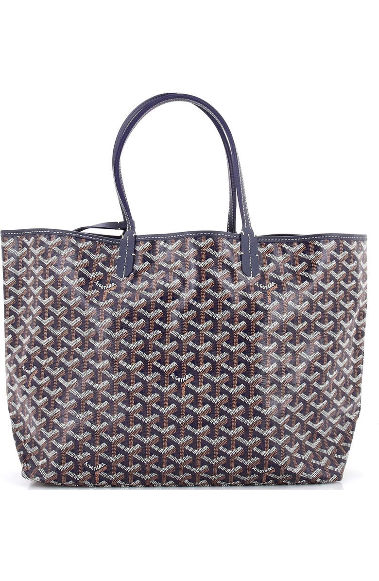 Pre-Owned Goyard Saint Louis Tote Coated Canvas PM, Main, color, Blue