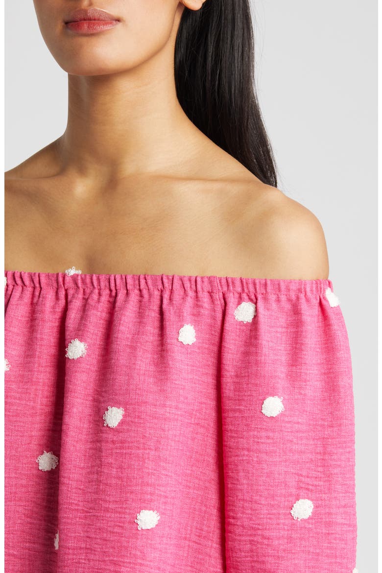 Off the Shoulder Top, Alternate, color, FUCHSIA