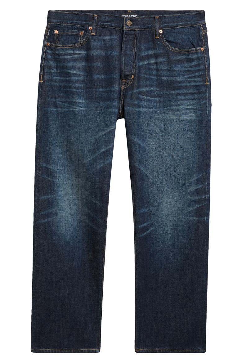 '50s Straight Fit Selvedge Denim Jeans, Main, color, UBO INDIGO