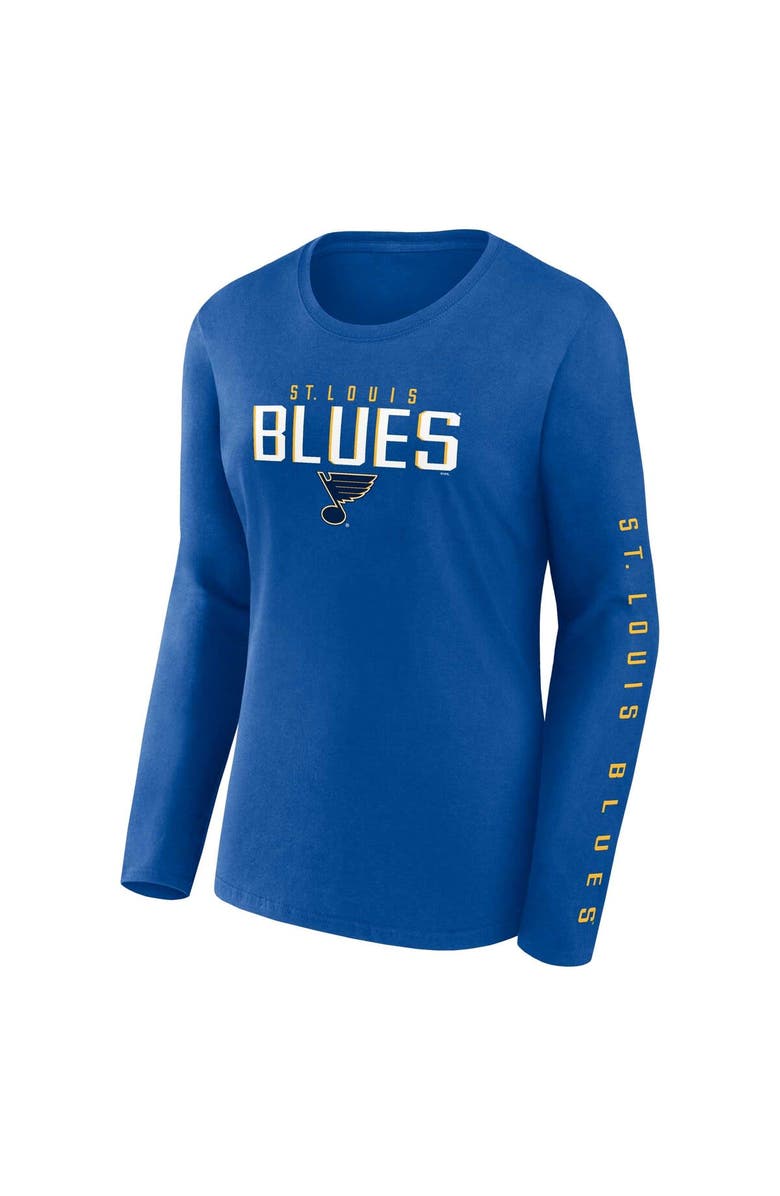 FANATICS Women's Fanatics Branded Blue St. Louis Blues Long and Short Sleeve Two-Pack T-Shirt Set, Alternate, color, Blue