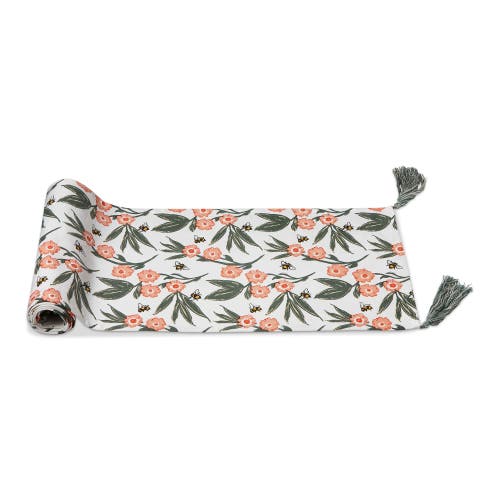 Tag Bee Blossom Multicolor Cotton Table Runner For Summer