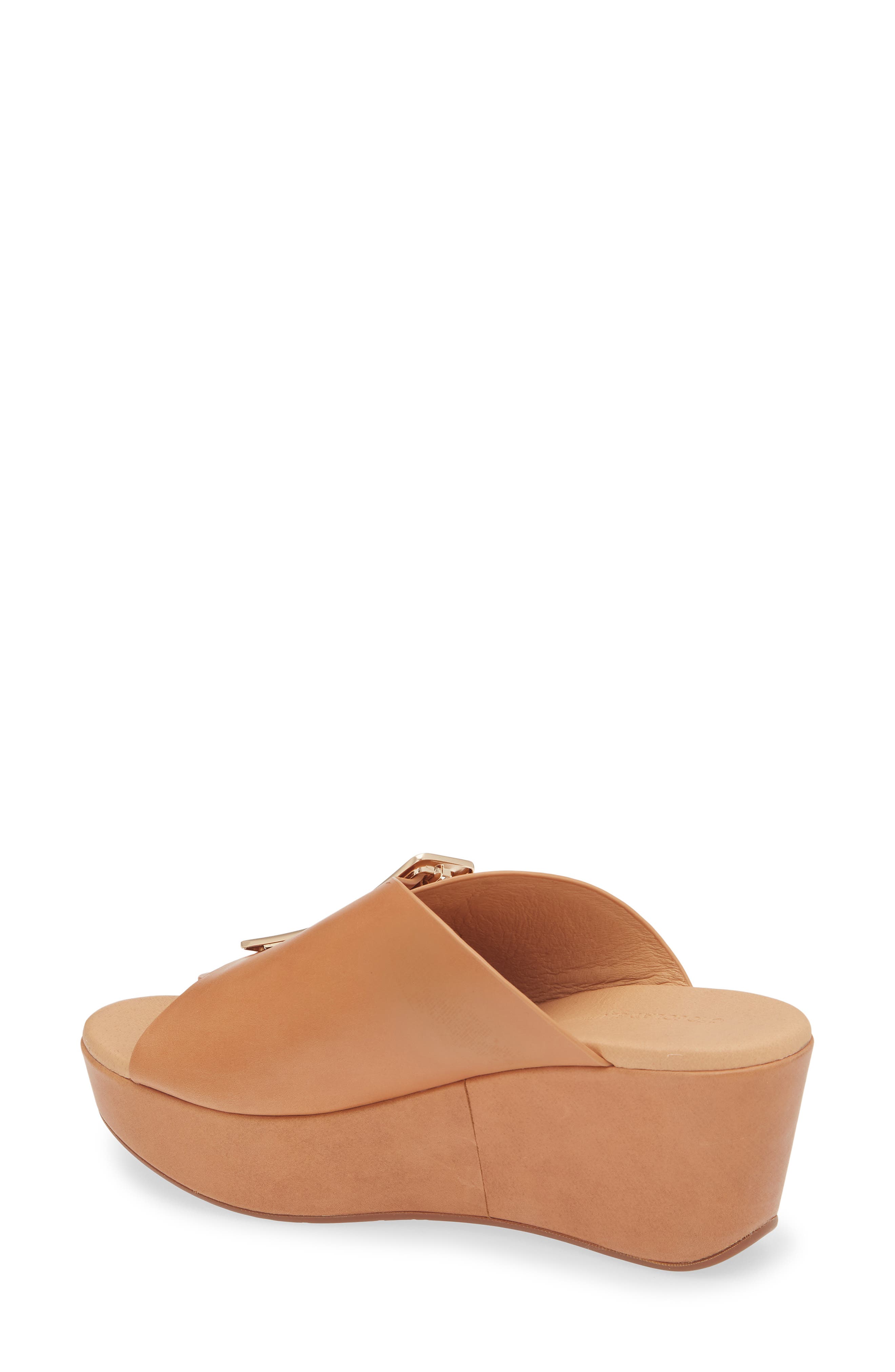 Yasha Platform Wedge Sandal, Alternate, color, CAMEL LEATHER