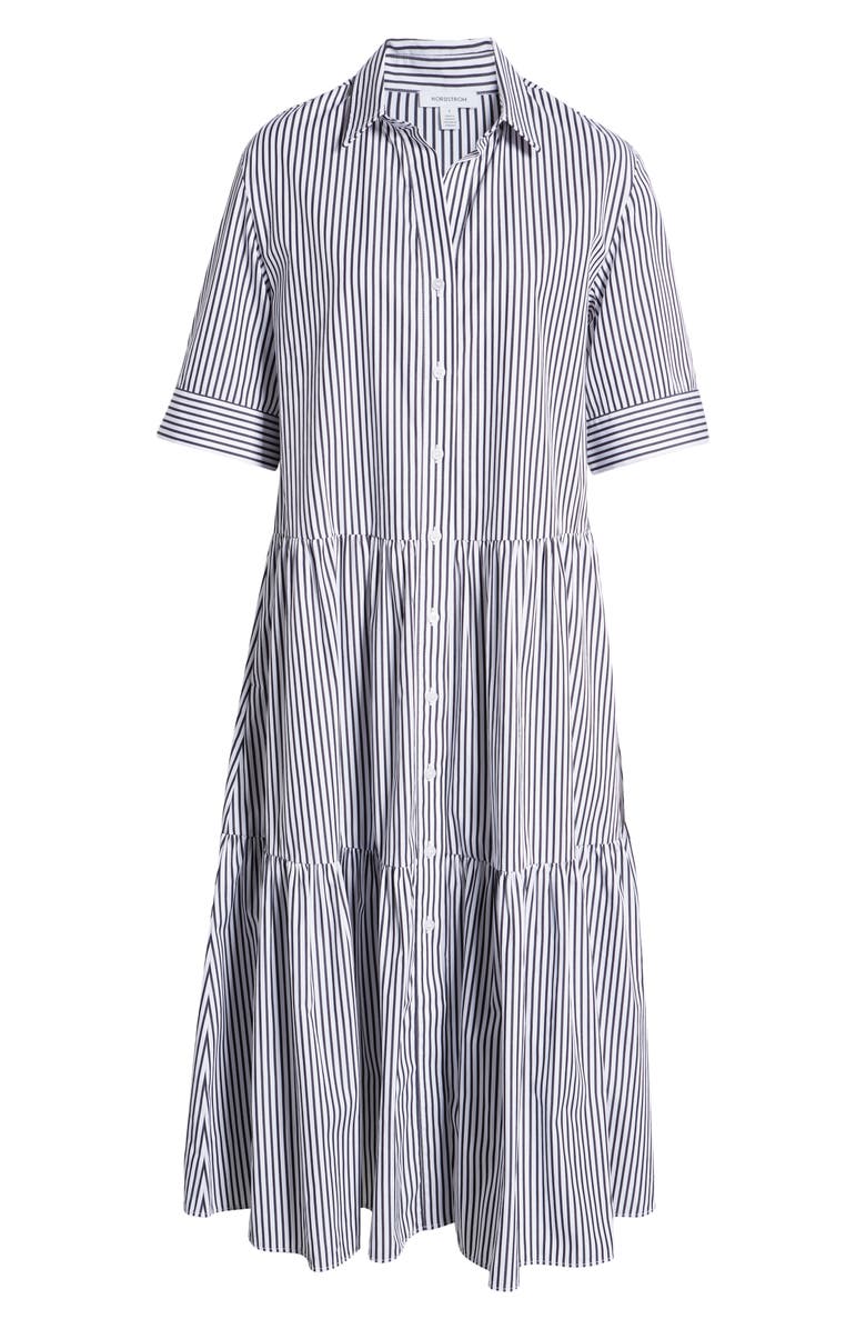 Nordstrom Women's Tiered Shirtdress, Alternate, color, 